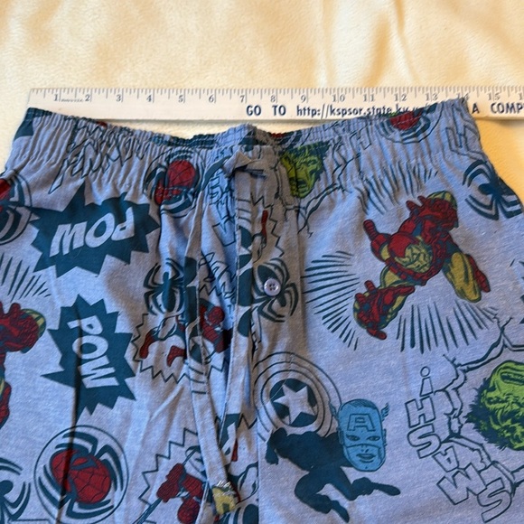 Marvel Other - NEW S MARVEL Hulk Spiderman lounge sleep pants bottoms blue green red SMALL NWOT